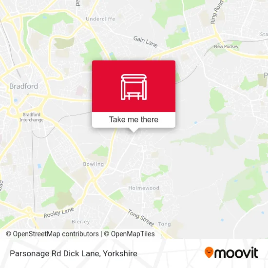 Parsonage Rd Dick Lane map