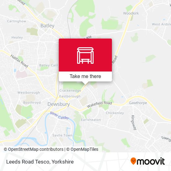 Leeds Road Tesco map