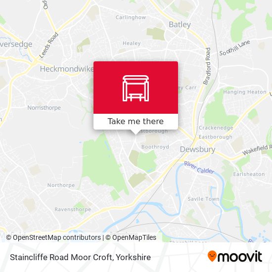 Staincliffe Road Moor Croft map