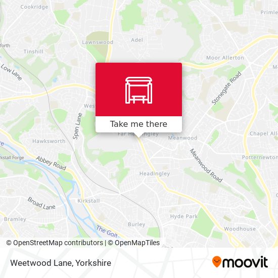 Weetwood Lane map