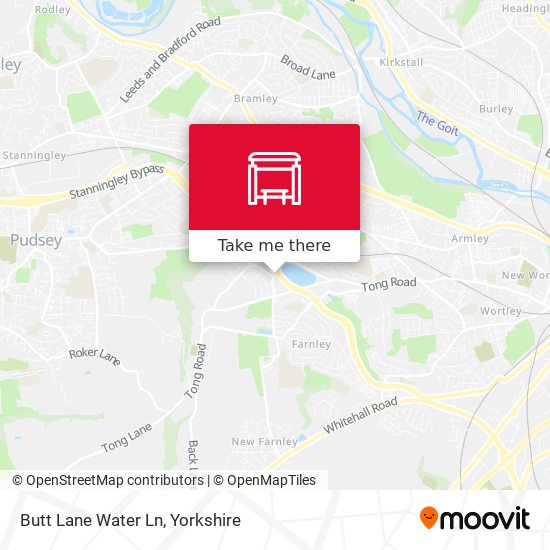 Butt Lane Water Ln map