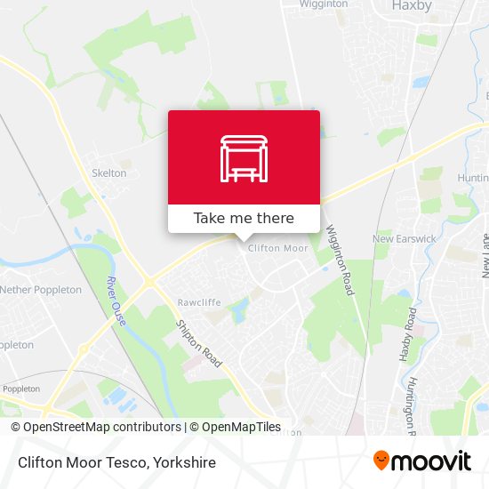 Clifton Moor Tesco map