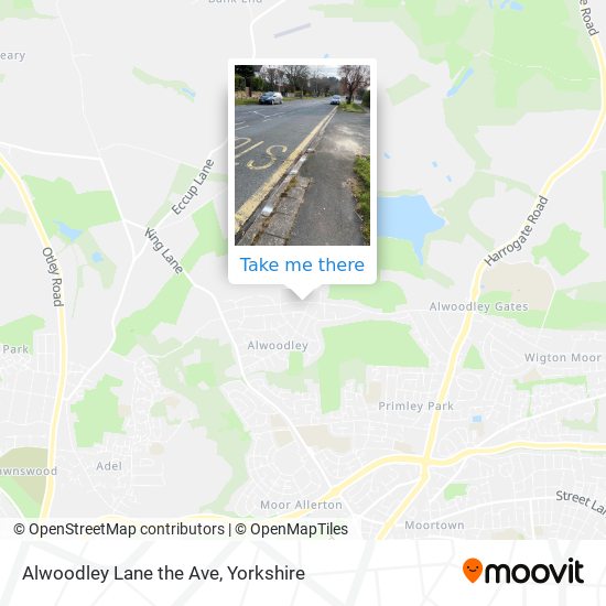 Alwoodley Lane the Ave map