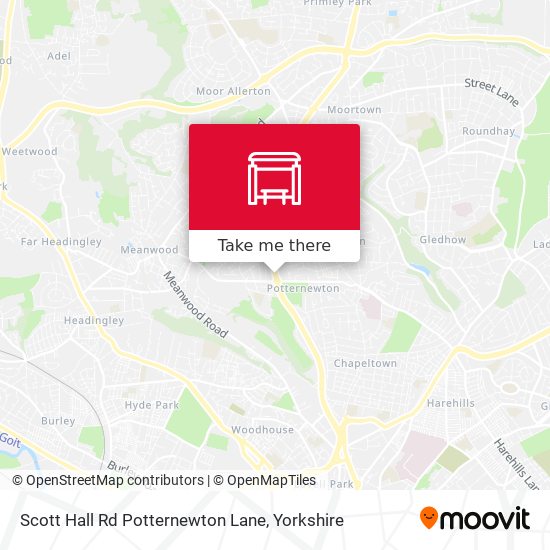 Scott Hall Rd Potternewton Lane map