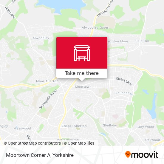 Moortown Corner A map