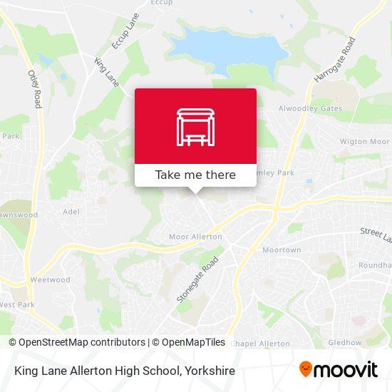 King Lane Allerton High School map