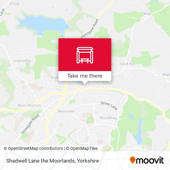 Shadwell Lane the Moorlands map