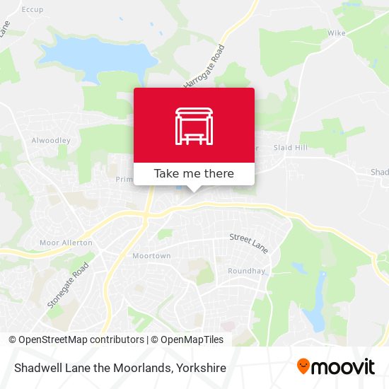 Shadwell Lane the Moorlands map
