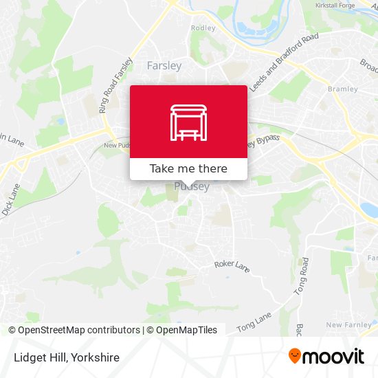 Lidget Hill map