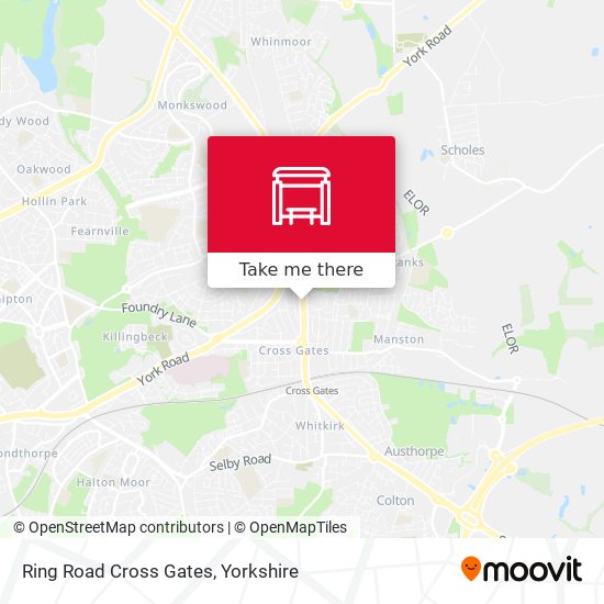 Ring Road Cross Gates map