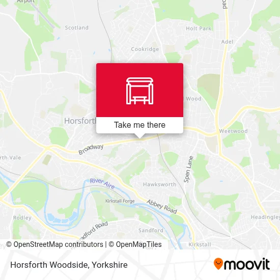 Horsforth Woodside map