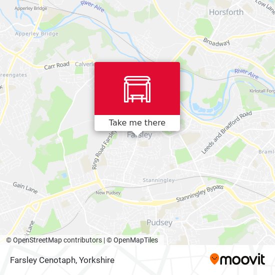 Farsley Cenotaph map