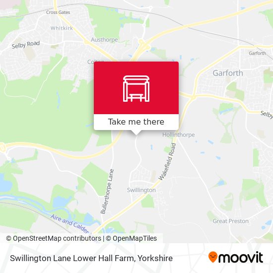 Swillington Lane Lower Hall Farm map