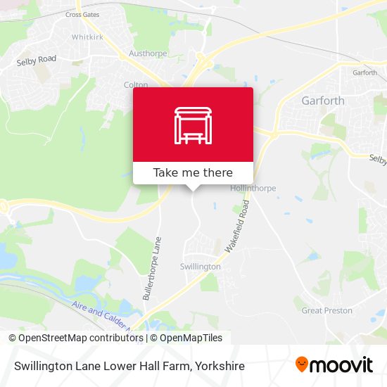 Swillington Lane Lower Hall Farm map