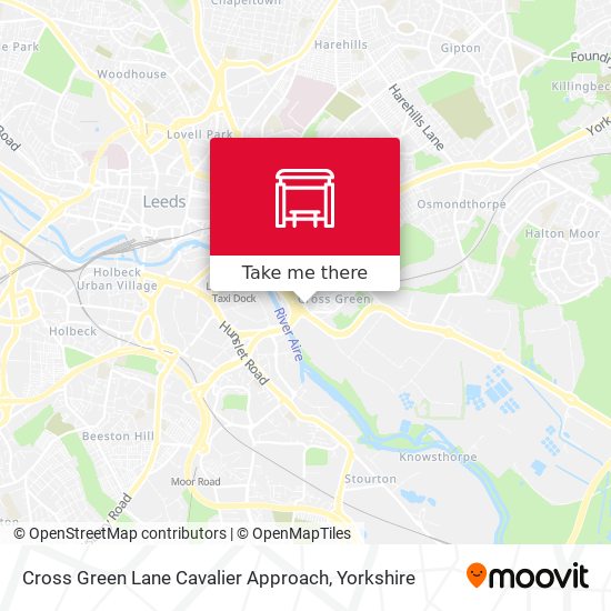 Cross Green Lane Cavalier Approach map