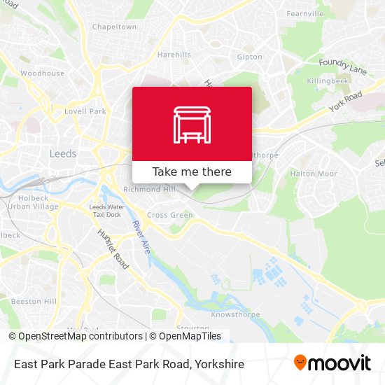 East Park Parade East Park Road map