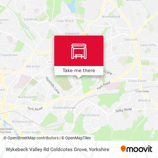 Wykebeck Valley Rd Coldcotes Grove map