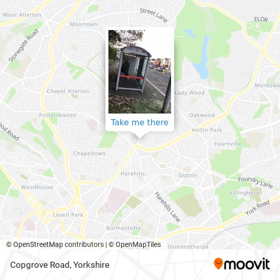 Copgrove Road map