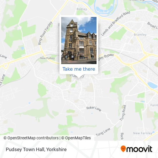 Pudsey Town Hall map