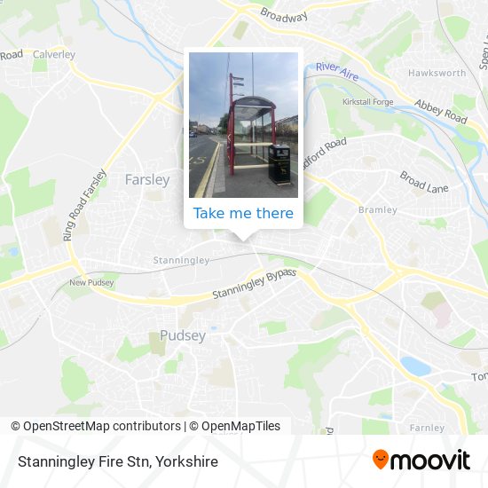 Stanningley Fire Stn map