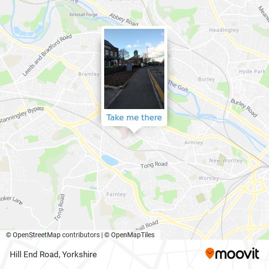 Hill End Road map