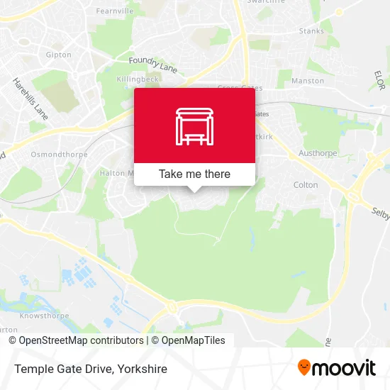 Temple Gate Drive map