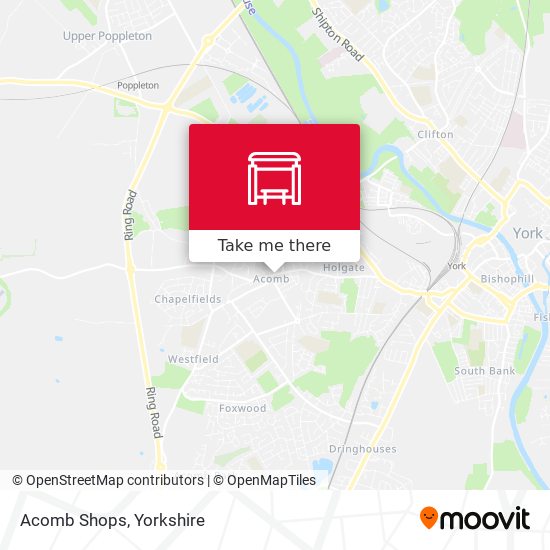 Acomb Shops map