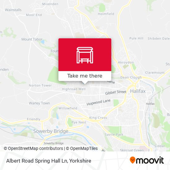 Albert Road Spring Hall Ln map
