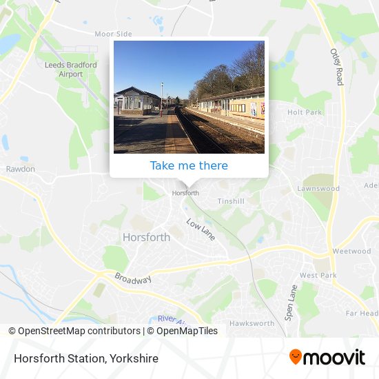 Horsforth Station map