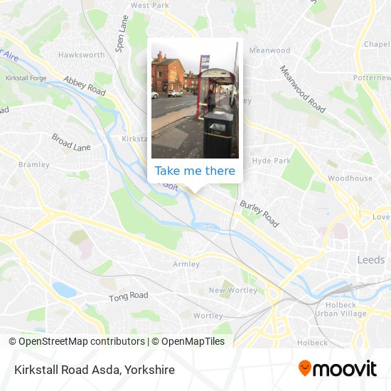 Kirkstall Road Asda map