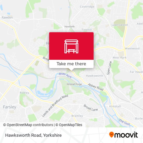 Hawksworth Road map