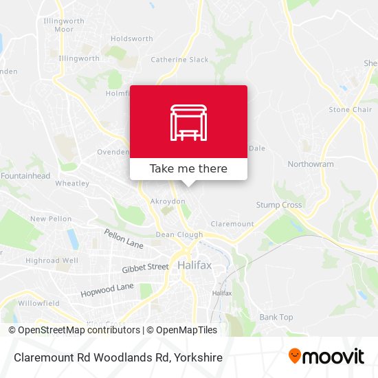 Claremount Rd Woodlands Rd map