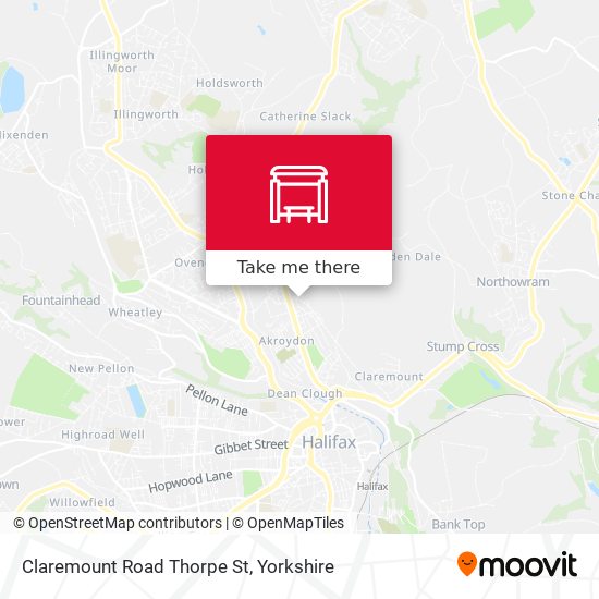 Claremount Road Thorpe St map