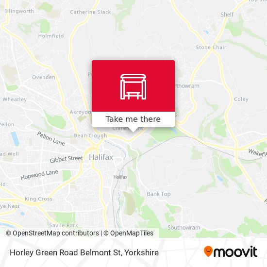 Horley Green Road Belmont St map