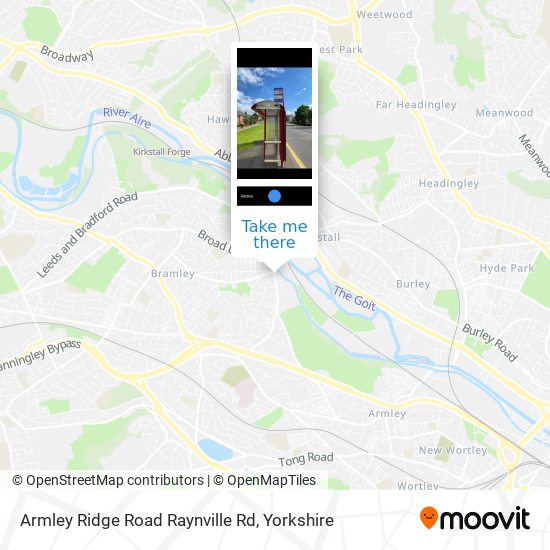Armley Ridge Road Raynville Rd map
