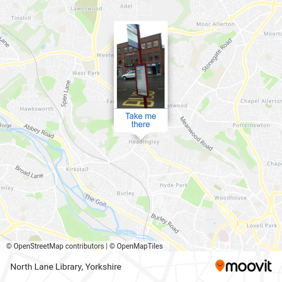 North Lane Library map