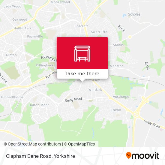 Clapham Dene Road map