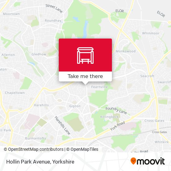 Hollin Park Avenue map