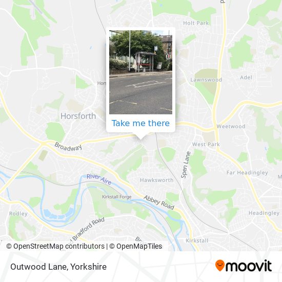 Outwood Lane map