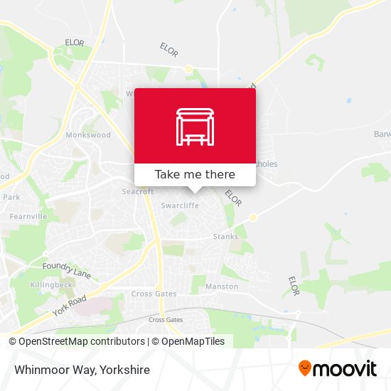 Whinmoor Way map