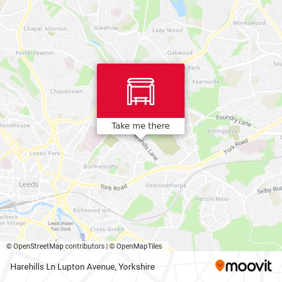 Harehills Ln Lupton Avenue map