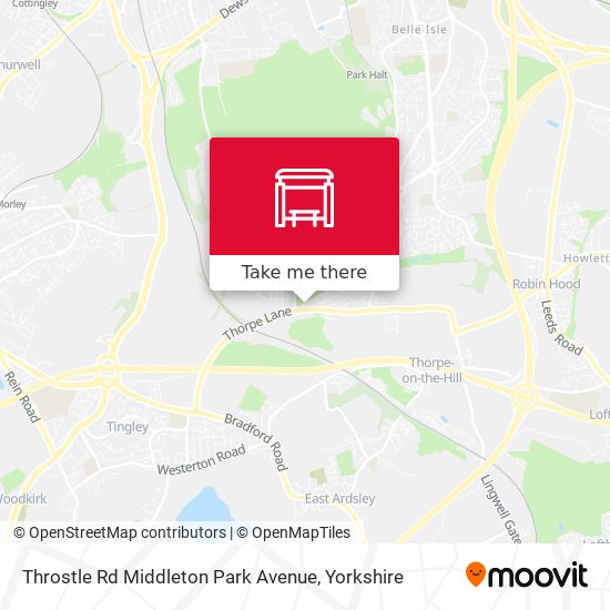 Throstle Rd Middleton Park Avenue map