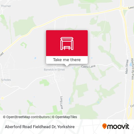 Aberford Road Fieldhead Dr map