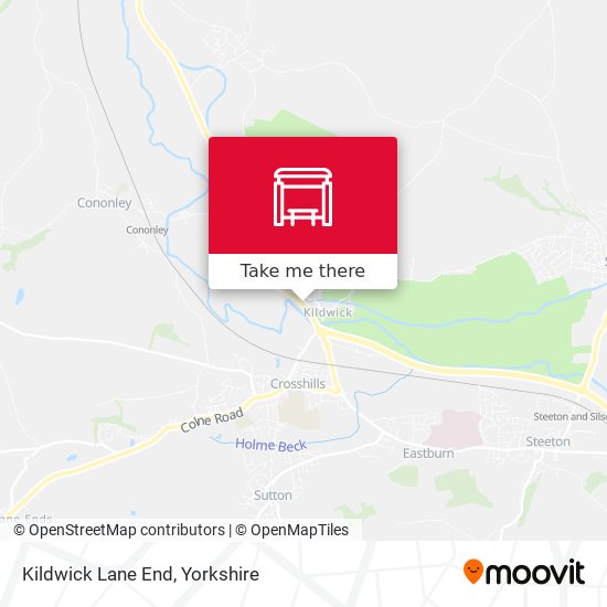 Kildwick Lane End map