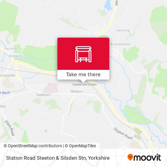 Station Road Steeton & Silsden Stn map