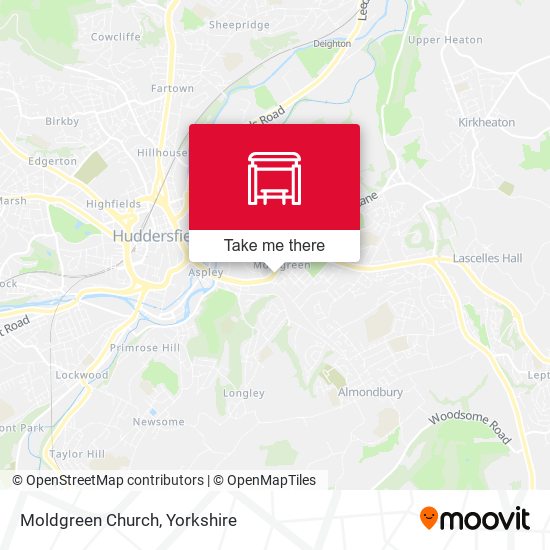 Moldgreen Church map