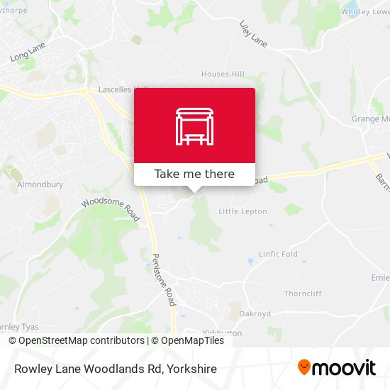 Rowley Lane Woodlands Rd map