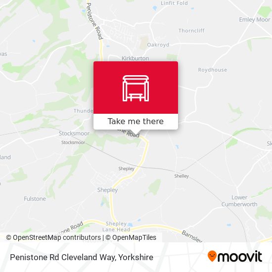 Penistone Rd Cleveland Way map