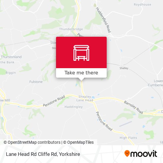 Lane Head Rd Cliffe Rd map