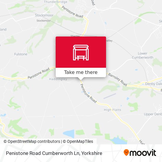 Penistone Road Cumberworth Ln map